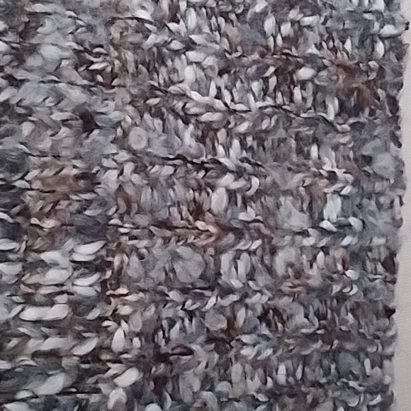 One A Earthy Asymmetrical Split Turtleneck Nubby Knit Sweater - Picture 10 of 16